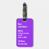 モモナパイナップルハワイアントロピカル ラゲッジタグ (裏面縦)