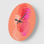 モモナパイナップルハワイアントロピカル ラージ壁時計 (傾斜)