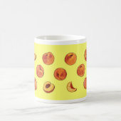 モモパターンマグ-黄色 コーヒーマグカップ (中央)