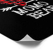 モモベアークリスマスパジャマレッドプリドバッファローファミリー ポスター (角)