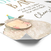 モモモサバーミモサファームアニマルズ納屋周囲の庭誕生日 ポスター (角)