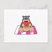 モモンガとスイカ.PNG ポストカード (正面)