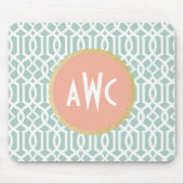 モモ及びミントの格子垣のマウスパッド マウスパッド (正面)