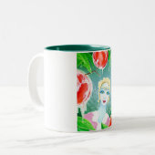 モモ果樹園のフロストの妖精 ツートーンマグカップ (正面左)