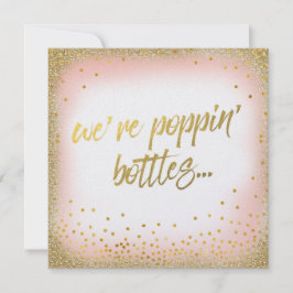 モモ私達はPoppinのボトルの招待状の真珠です 招待状