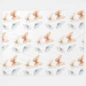 モモ青蝶 フリースブランケット (正面(横))