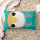 モモ顔のラブバード(オランダブルー) ランバークッション (ブランケット)