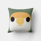 モモ顔のラブバード(石板) クッション (裏面)