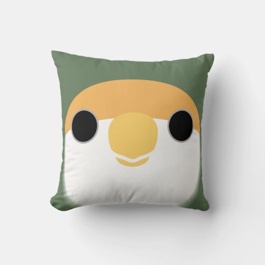 モモ顔のラブバード(石板) クッション (正面)