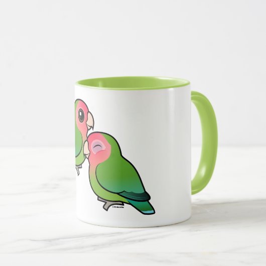 モモ顔の仲の良い恋人同士の愛らしい組 マグカップ (正面右)