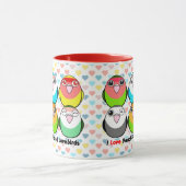 モモ顔の仲の良い恋人同士 マグカップ (中央)