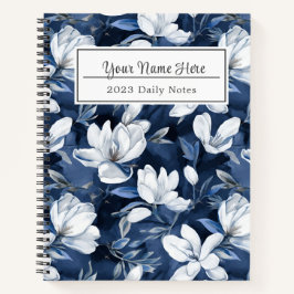 モモ オレンジ フローラル | エレガント スパイラル ノートブック