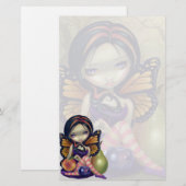 "モモ、プラム、ナシ"の文房具 便箋 (正面/裏面)