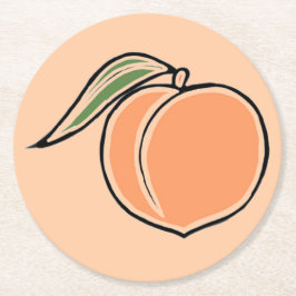 モモ ラウンドペーパーコースター