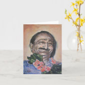 モモNotecardのババ カード (黄色い花)