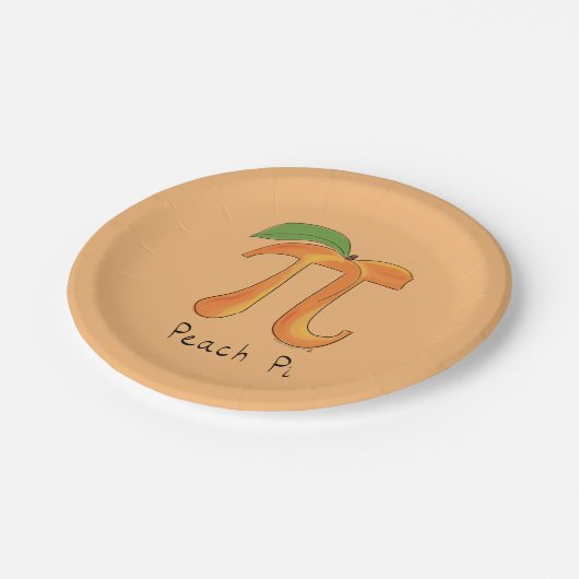 モモPiのかわいい数学Pi日のパーティーの紙皿 ペーパープレート (アングル)