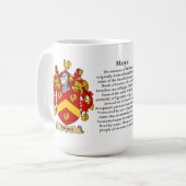 モヤ家族の紋章付き外衣 コーヒーマグカップ (正面左)