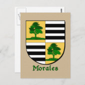 モラレスファミリーヘラルディックシールド ポストカード (正面/裏面)