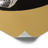 モラロタンダサンフィッシュ骨格アートプリント ポスター (角)