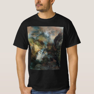 モランによる山岳のヴィンテージ風景滝 Tシャツ