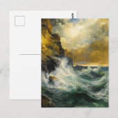 モランの『波の衰退』、1909年 ポストカード (正面/裏面)