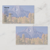 モラン山、グランドテトン国立公園、ワイオミング 名刺 (正面/裏面)