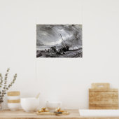 モラン – ビーチ魚釣りボート1864 ポスター (キッチン)