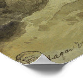 モラン – 勉強、ハガル、イシュマエル砂漠18... ポスター (角)