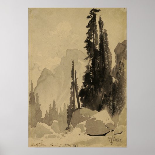 モラン – Half Dome Yosemite 1872 ポスター (正面)
