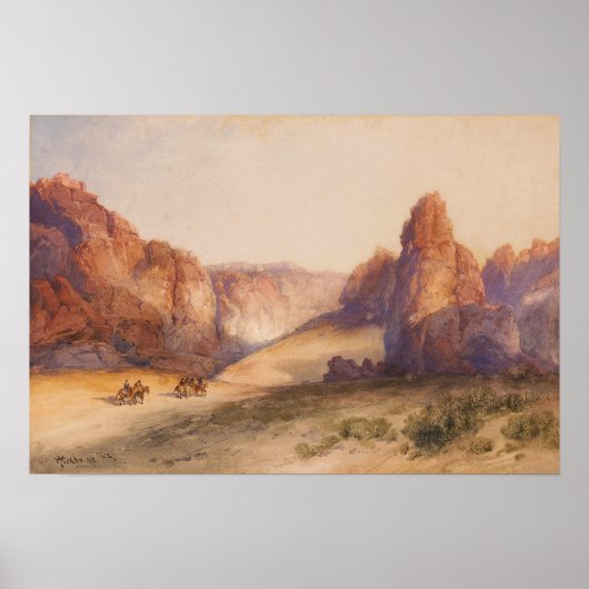 モラン – The Rock Of Acoma New Mexico 1902 ポスター (正面)