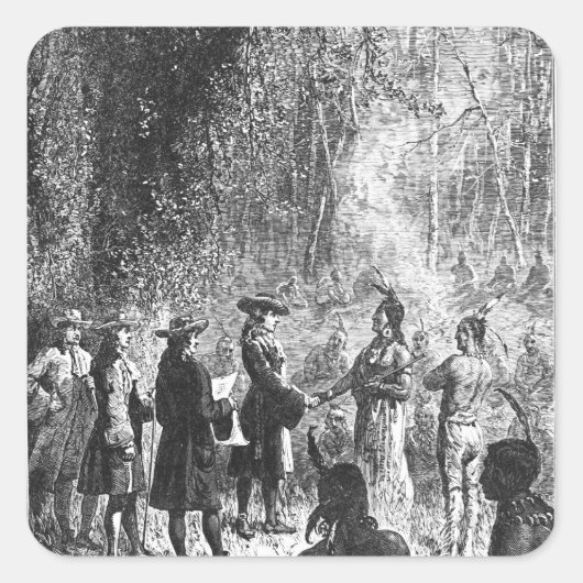 モラヴィアのインディアン スクエアシール (正面)