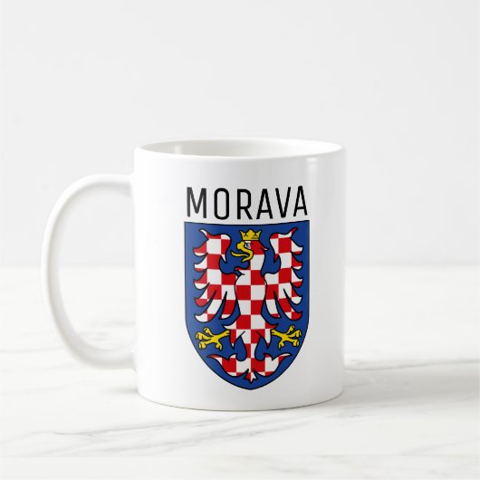 モラヴィアの紋章 – CZECHIA コーヒーマグカップ (左)