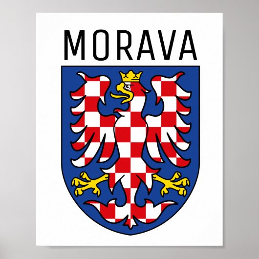 モラヴィアの紋章 – CZECHIA ポスター (正面)