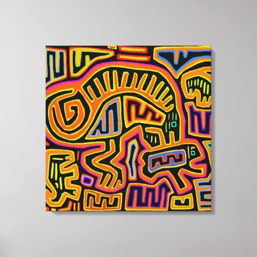 モラ・シャーマン・ペヨーテのビジョン キャンバスプリント (正面)