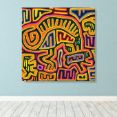 モラ・シャーマン・ペヨーテのビジョン キャンバスプリント (インサイチュ (ウッドフロア))