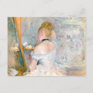 モリかわいらしソフランスのー印象派絵を描女性 ポストカード