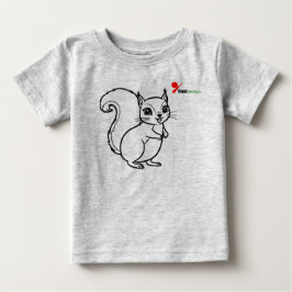 モリのリス ベビーTシャツ