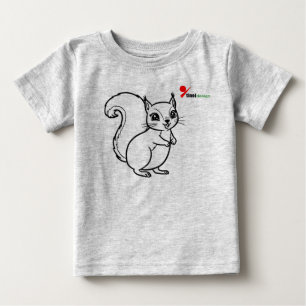 モリのリス ベビーTシャツ