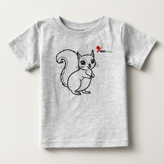 モリのリス ベビーTシャツ (正面)