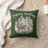 モリの動物 クリスマススローピロー クッション (ブランケット)