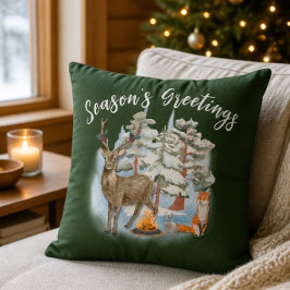 モリの動物 クリスマススローピロー クッション