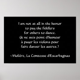 モリエール – フィドラーを払う ポスター