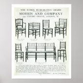 モリスが作ったサセックスの急いで座る椅子と ポスター (正面)