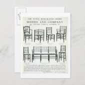 モリスが作ったサセックスの急いで座る椅子と ポストカード (正面/裏面)