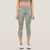 モリスつる植物&ジャスミンガーデンフラワークラシック カプリレギンス (正面)