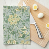 モリスつる植物&ジャスミンガーデンフラワークラシック キッチンタオル (四つ折り)