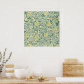 モリスつる植物&ジャスミンガーデンフラワークラシック ポスター (キッチン)