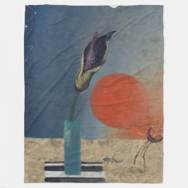 モリスの墓の黒いユリ フリースブランケット