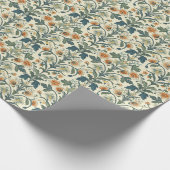 モリスの庭園：再定義されたクラシック花模様 ラッピングペーパー (角)