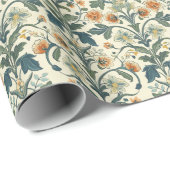 モリスの庭園:再定義されたクラシック花模様 ラッピングペーパー (ロールコーナー)